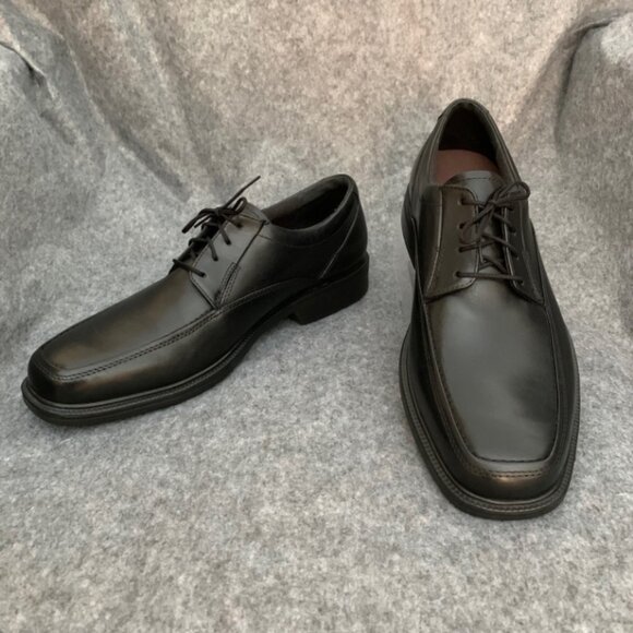 Bostonian Flexlite Men’s Lightweight Shock Absorbing Leather Black Lace Up Shoes - Picture 2 of 11